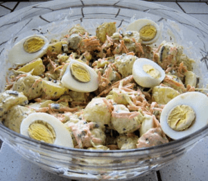 Garnie avec des oeufs